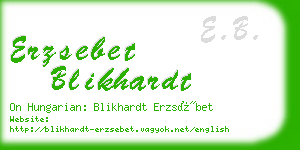 erzsebet blikhardt business card